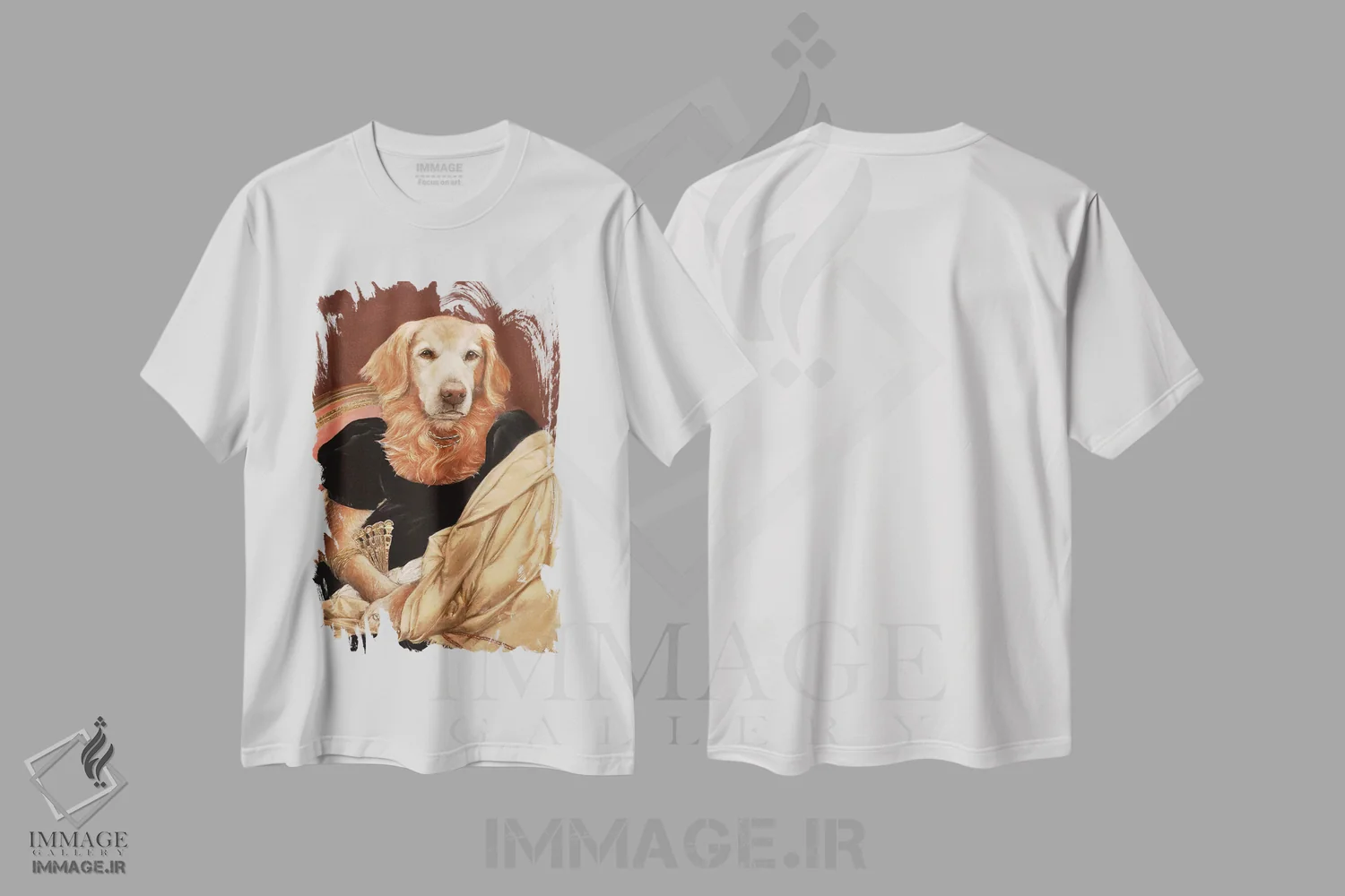 تیشرت سفید طرح دار – تیشرت سگ ,خانم سیدنی اثر ملیندا کوپر فروشگاه ایماژ