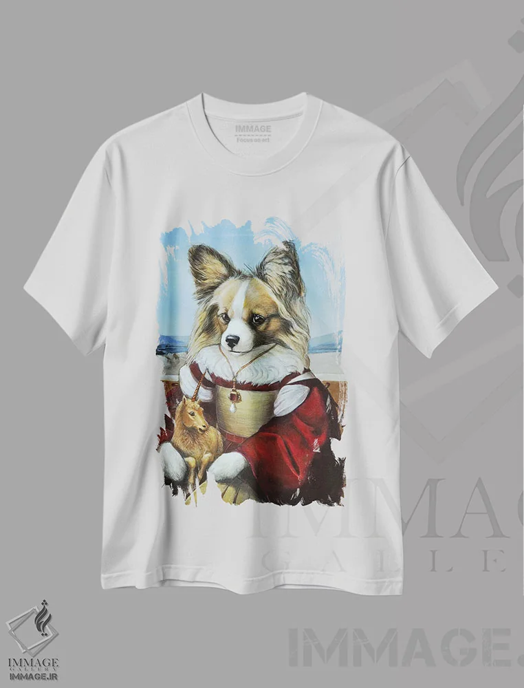 تیشرت سفید طرح دار – تیشرت فانتزی ,بیتسی اثر ملیندا کوپر فروشگاه ایماژ