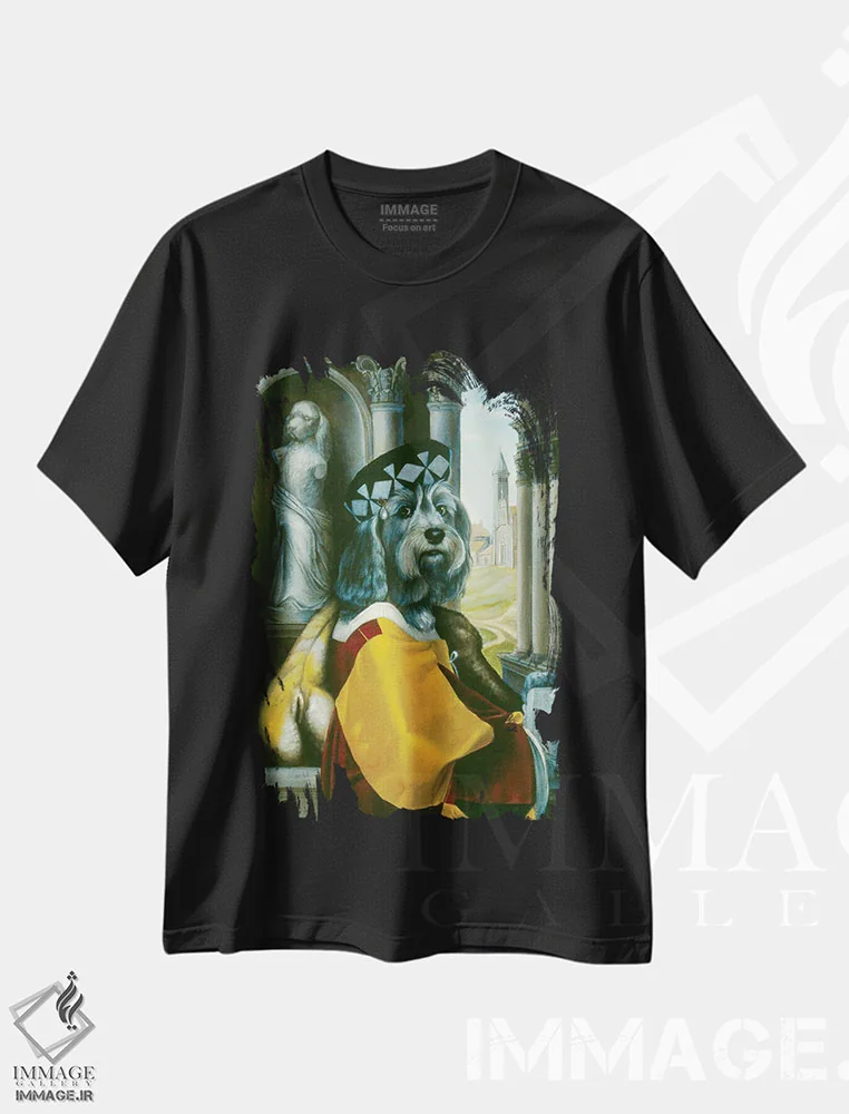 تیشرت مشکی طرح دار – تیشرت سگ ,سیدی اثر ملیندا کوپر immage.ir