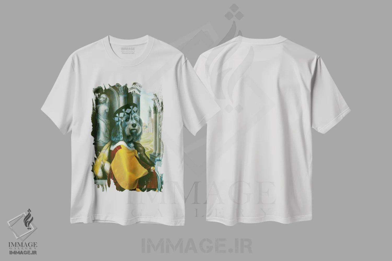 تیشرت سفید طرح دار – تیشرت سگ ,سیدی اثر ملیندا کوپر فروشگاه ایماژ