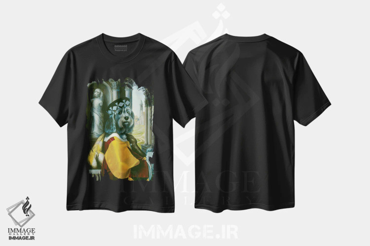 تیشرت مشکی طرح دار – تیشرت سگ ,سیدی اثر ملیندا کوپر immage.ir