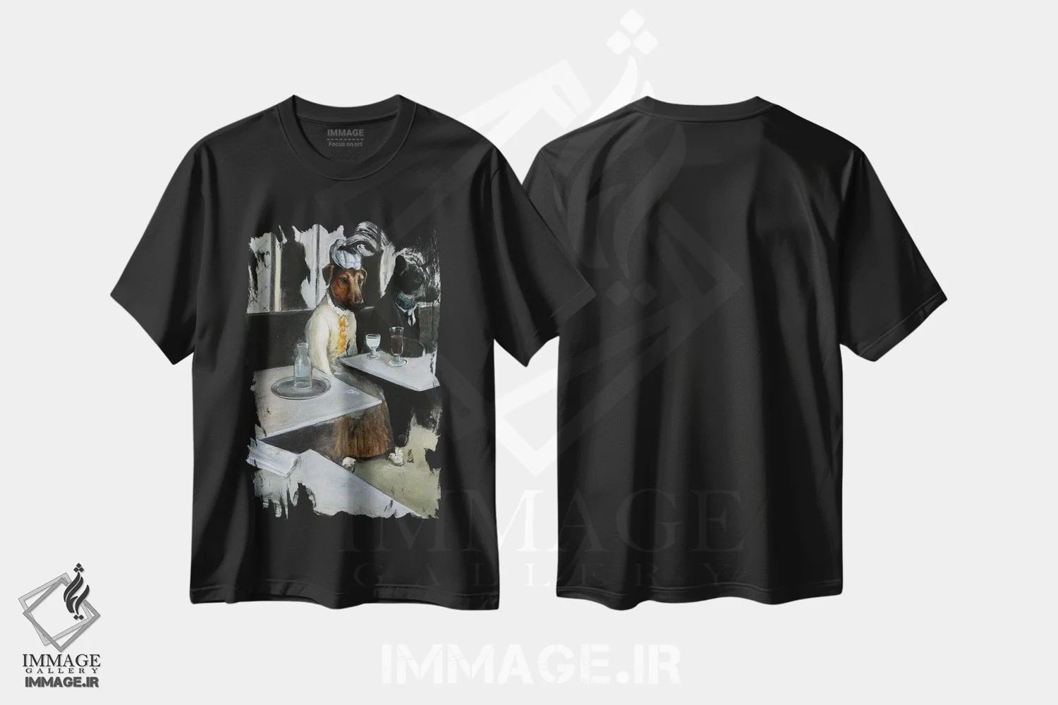 تیشرت مشکی طرح دار – تیشرت طنز حیوانات ,سالی کویگلی اثر ملیندا کوپر فروشگاه ایماژ