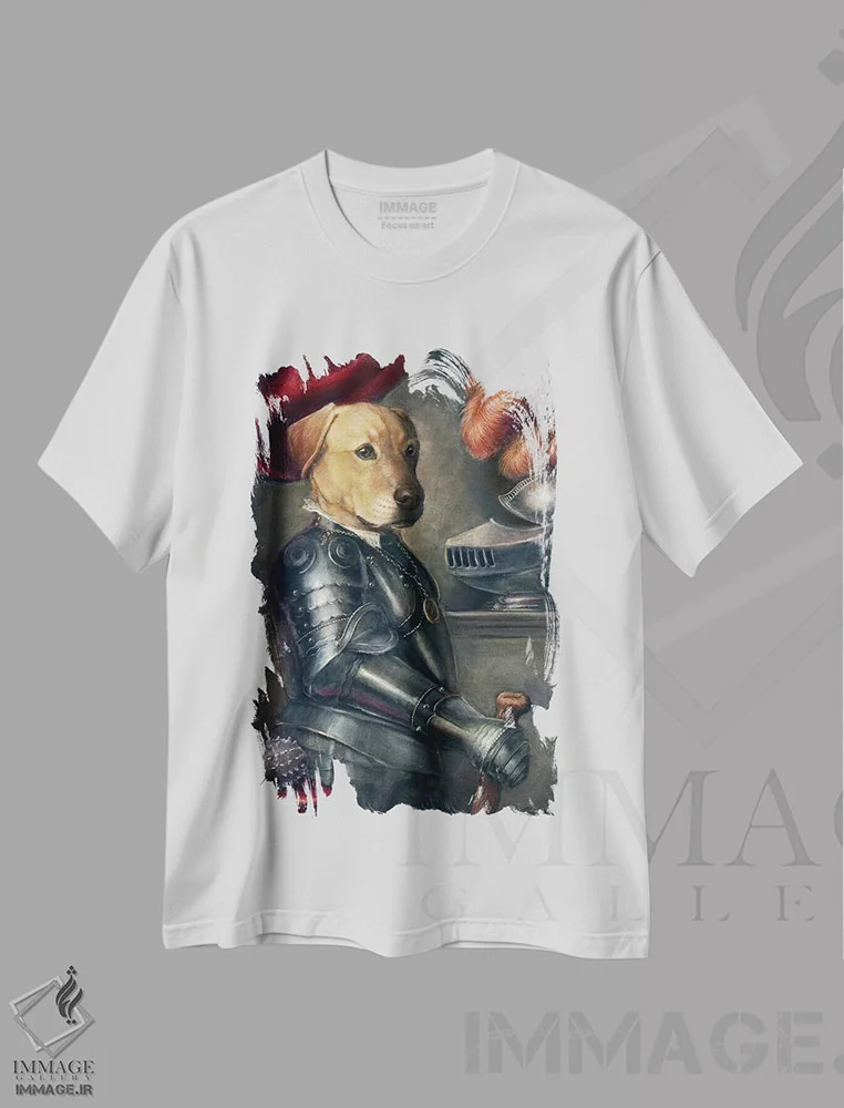 تیشرت سفید طرح دار – تیشرت طنز ,تاکر اثر ملیندا کوپر immage.ir