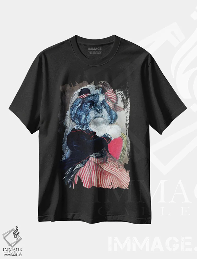 تیشرت مشکی طرح دار – تیشرت سگ ,ساندی اثر ملیندا کوپر immage.ir