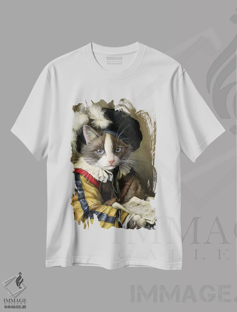 تیشرت سفید طرح دار – تیشرت موسیقی ,یوشی خواننده اثر ملیندا کوپر immage.ir