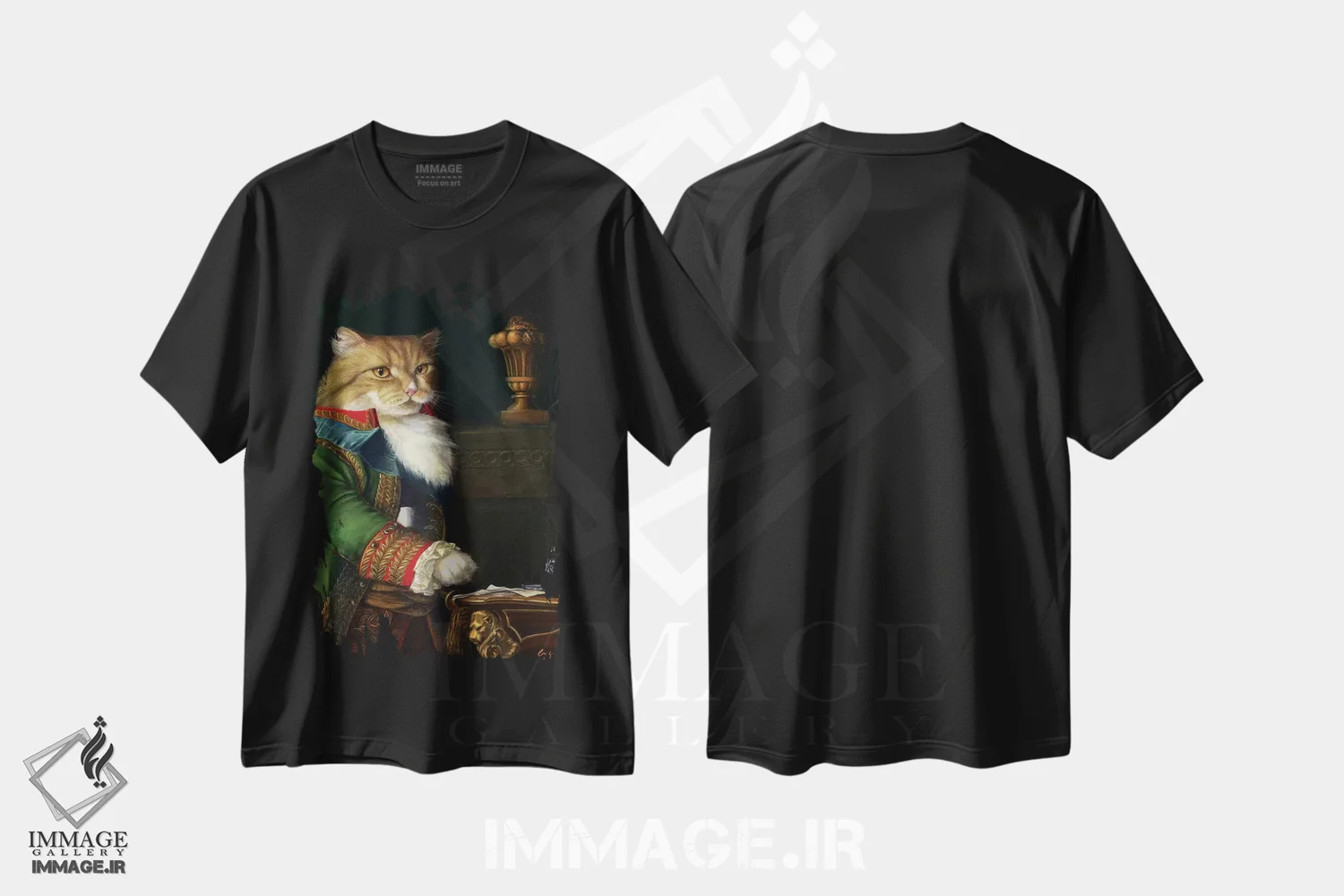 تیشرت مشکی طرح دار – تیشرت گربه ,والدو اثر ملیندا کوپر immage.ir