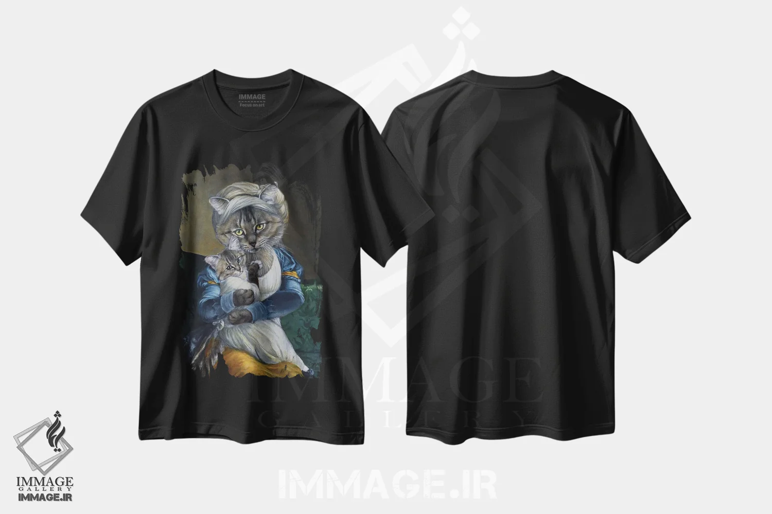 تیشرت مشکی طرح دار – تیشرت هنری ,ماریانا اثر ملیندا کوپر immage.ir