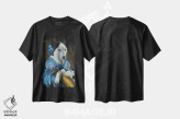 تیشرت مشکی طرح دار – تیشرت سگ ها ,فرشته اثر ملیندا کوپر فروشگاه ایماژ