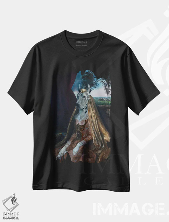 تیشرت مشکی طرح دار – تیشرت گرافیکی ,آپاچی اثر ملیندا کوپر فروشگاه ایماژ