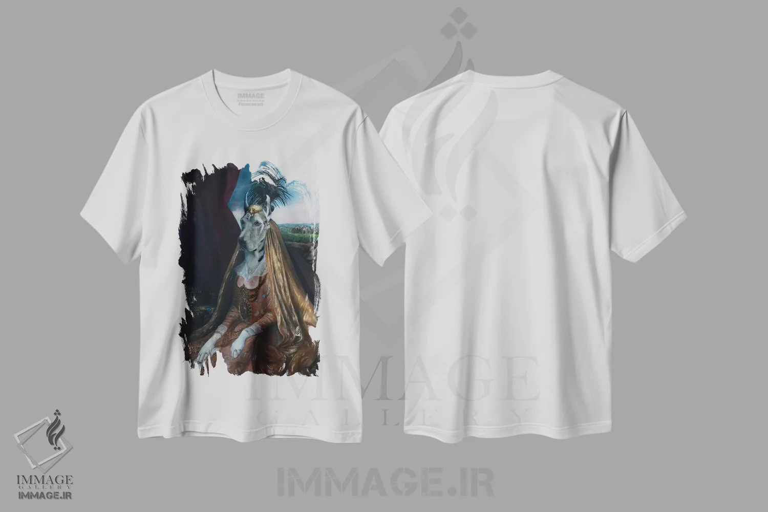 تیشرت سفید طرح دار – تیشرت گرافیکی ,آپاچی اثر ملیندا کوپر immage.ir