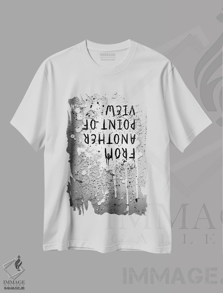 تیشرت سفید طرح دار – تیشرت مینیمال ,از دیدگاهی دیگر اثر ملانی ویولا immage.ir