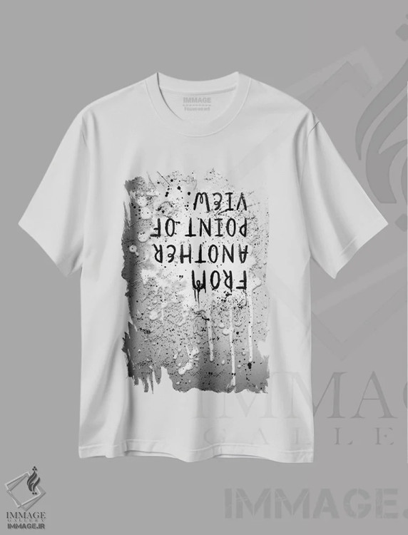 تیشرت سفید طرح دار – تیشرت مینیمال ,از دیدگاهی دیگر اثر ملانی ویولا immage.ir