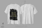 تیشرت سفید طرح دار – تیشرت انگیزشی ,طلایی؛ خاطره ها را جمع کن نه اشیا را اثر ملانی ویولا فروشگاه ایماژ