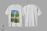تیشرت سفید طرح دار – تیشرت معماری ,بنای یادبود بانکِرهیل در بوستون اثر ملانی ویولا فروشگاه ایماژ