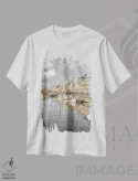 تیشرت سفید طرح دار – تیشرت شهری ,برداشت کلاسیک از کپنهاگ اثر ملانی ویولا فروشگاه ایماژ