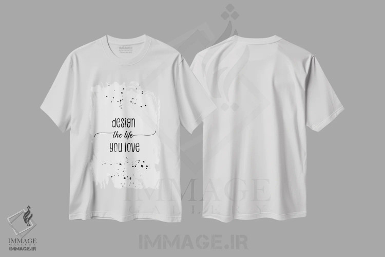تیشرت سفید طرح دار – تیشرت تایپوگرافی ,زندگی مورد علاقه ات را طراحی کن اثر ملانی ویولا فروشگاه ایماژ