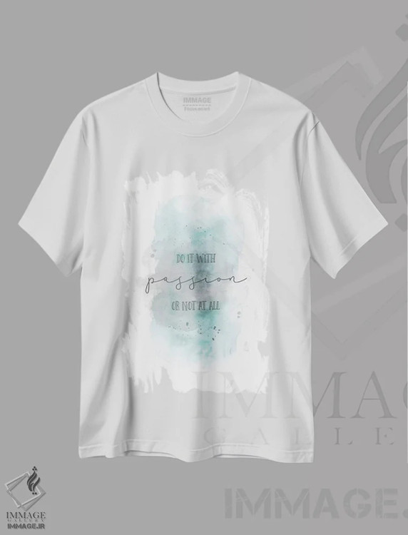 تیشرت سفید طرح دار – تیشرت انگیزشی ,یا با شور انجام بده یا اصلاً انجام نده اثر ملانی ویولا immage.ir