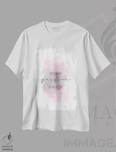 تیشرت سفید طرح دار – تیشرت زنانه فانتزی ,یا با شور انجام بده یا اصلاً انجام نده اثر ملانی ویولا فروشگاه ایماژ