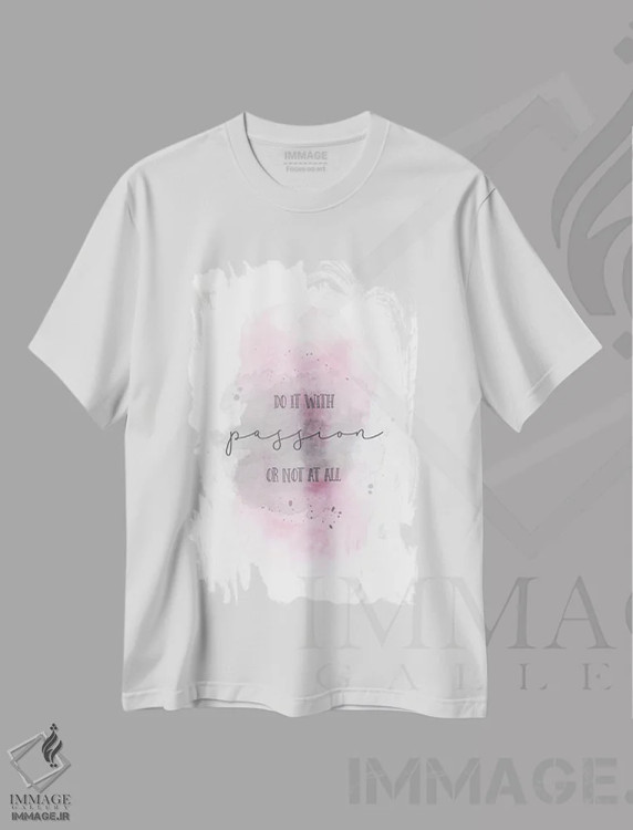 تیشرت سفید طرح دار – تیشرت زنانه فانتزی ,یا با شور انجام بده یا اصلاً انجام نده اثر ملانی ویولا فروشگاه ایماژ