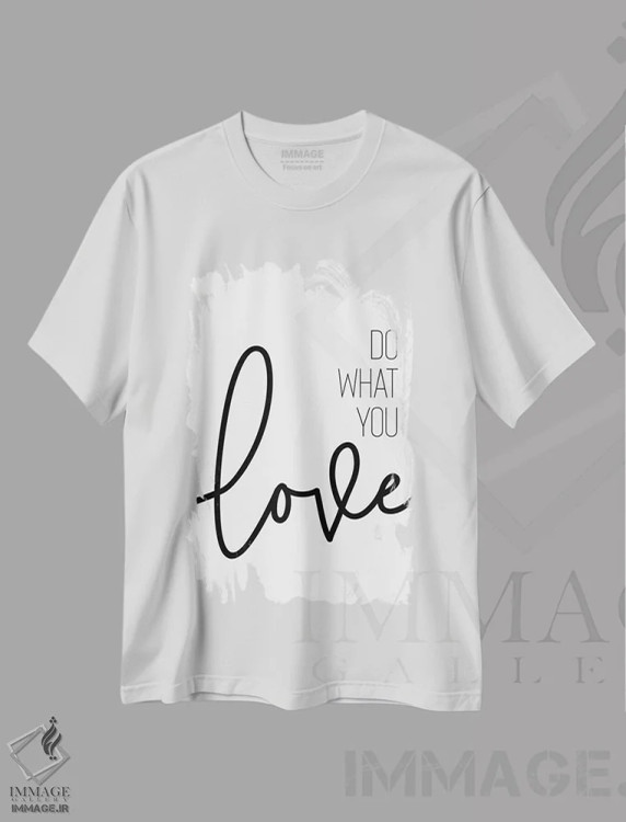 تیشرت سفید طرح دار – تیشرت سیاه و سفید ,کاری را انجام بده که دوست داری اثر ملانی ویولا immage.ir