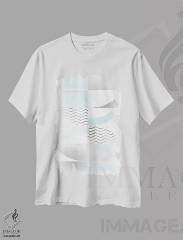 تیشرت سفید طرح دار – تیشرت مینیمالیستی ,طرح اسکاندیناوی شماره اثر ملانی ویولا فروشگاه ایماژ