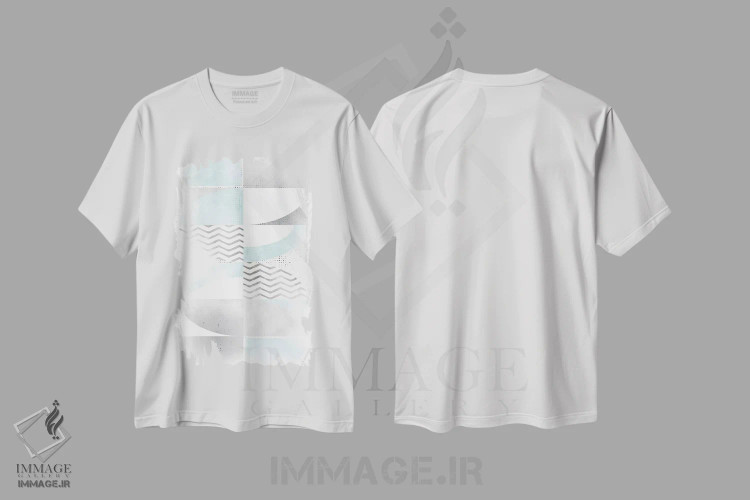تیشرت سفید طرح دار – تیشرت مینیمالیستی ,طرح اسکاندیناوی شماره اثر ملانی ویولا فروشگاه ایماژ