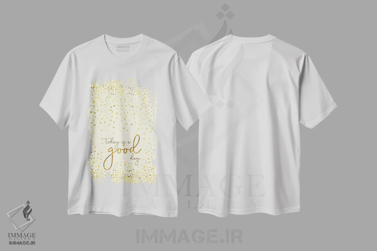 تیشرت سفید طرح دار – تیشرت رنگی ,امروز روز خوبی است اثر ملانی ویولا immage.ir