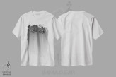 تیشرت سفید طرح دار – تیشرت هنری سیاه و سفید ,درختان نخل اثر ملانی ویولا immage.ir