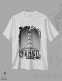 تیشرت سفید طرح دار – تیشرت شهری ,ستون پیروزی برلین اثر ملانی ویولا immage.ir