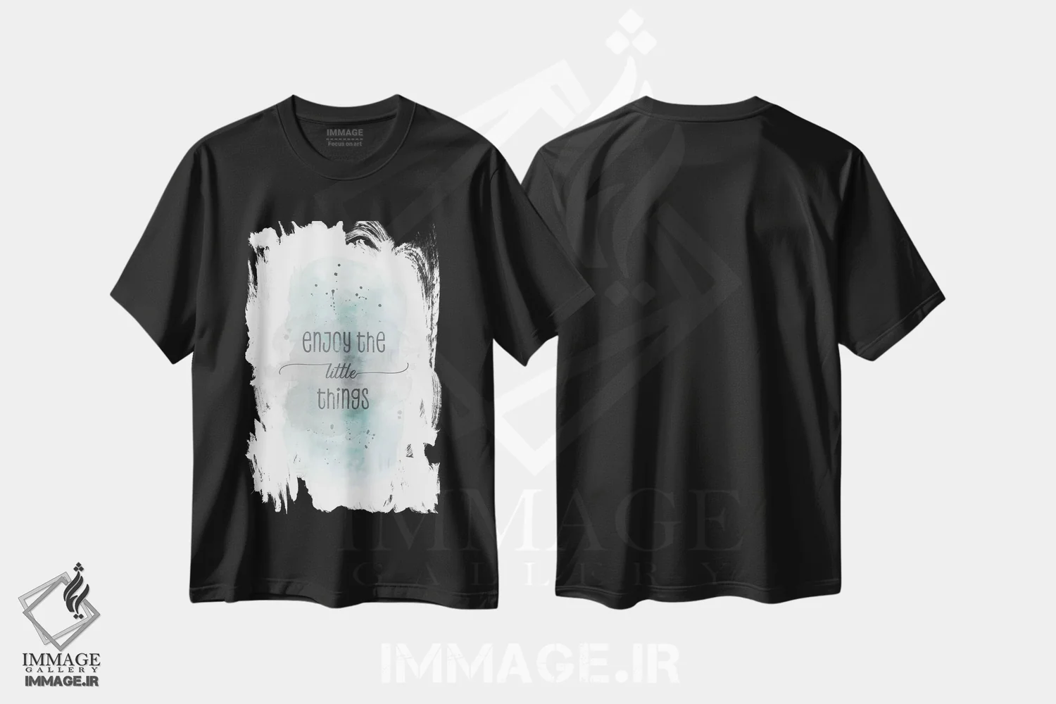 تیشرت مشکی طرح دار – تیشرت انگیزشی ,از چیزهای کوچک لذت ببر اثر ملانی ویولا فروشگاه ایماژ