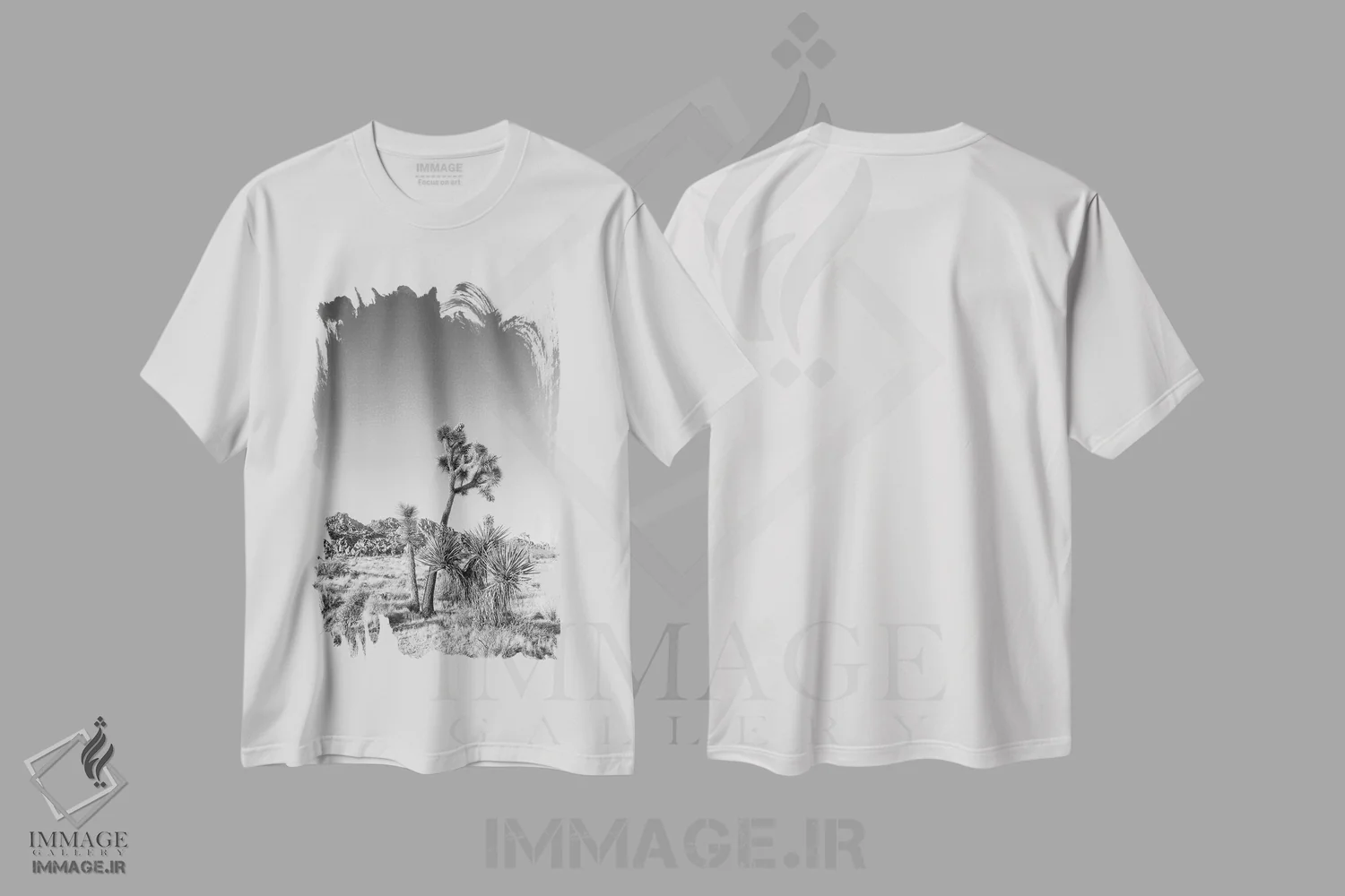 تیشرت سفید طرح دار – تیشرت سیاه سفید ,پارک ملی جاشوا تری اثر ملانی ویولا فروشگاه ایماژ