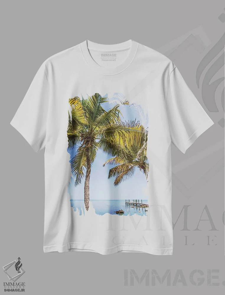 تیشرت سفید طرح دار – تیشرت طبیعت ,فلوریدا، بهشتی واقعی اثر ملانی ویولا immage.ir