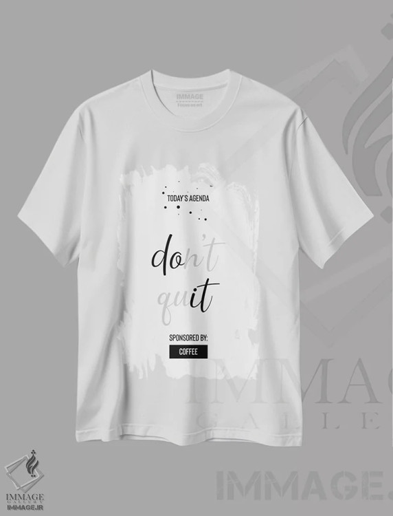 تیشرت سفید طرح دار – تیشرت انگیزشی ,برنامه امروز: تسلیم نشو اثر ملانی ویولا immage.ir