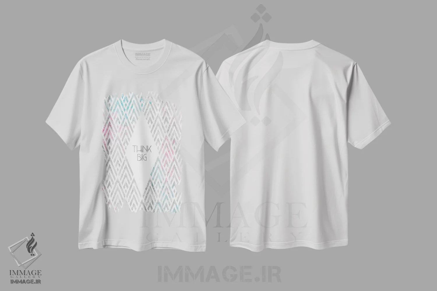 تیشرت سفید طرح دار – تیشرت انگیزشی ,بزرگ فکر کن | هنر دکوراتیو مدرن اثر ملانی ویولا فروشگاه ایماژ