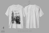 تیشرت سفید طرح دار – تیشرت مونوکروم ,عصر در پل وست مینستر | تک رنگ اثر ملانی ویولا فروشگاه ایماژ