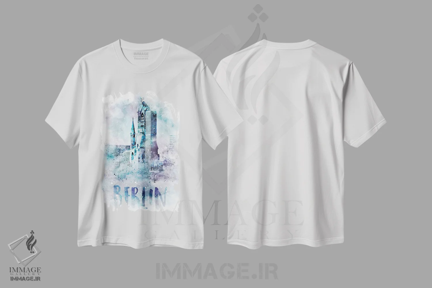 تیشرت سفید طرح دار – تیشرت شهری ,برلین مدرن اثر ملانی ویولا فروشگاه ایماژ