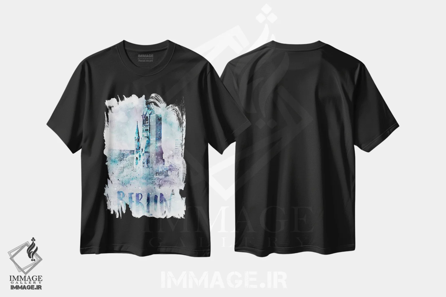 تیشرت مشکی طرح دار – تیشرت شهری ,برلین مدرن اثر ملانی ویولا immage.ir