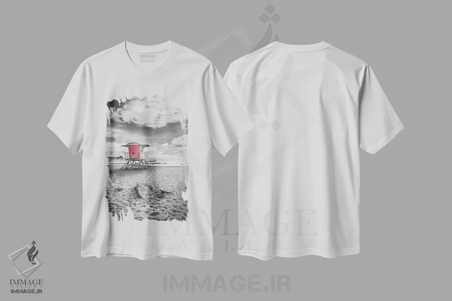 تیشرت سفید طرح دار – تیشرت طبیعت ,ساحل ایمپریال سن دیه گو اثر ملانی ویولا immage.ir