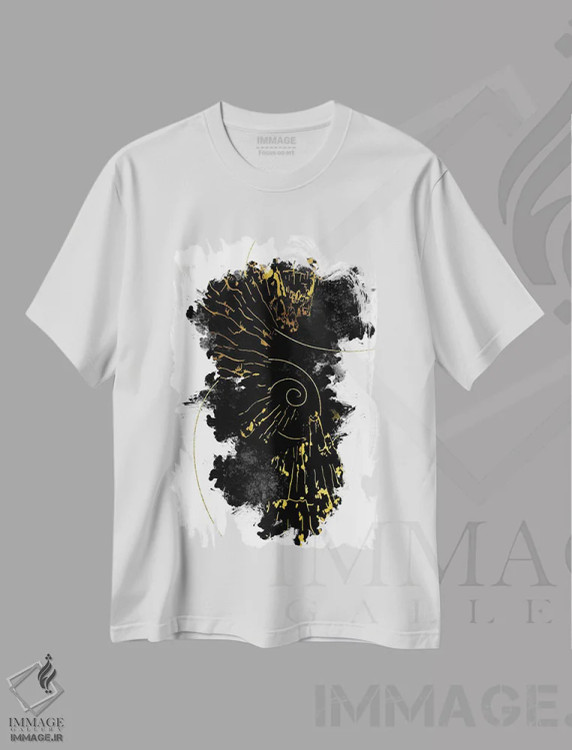 تیشرت سفید طرح دار – تیشرت انتزاعی ,نقاشی抽 انتزاعی شماره چهل وسه اثر ملانی ویولا immage.ir