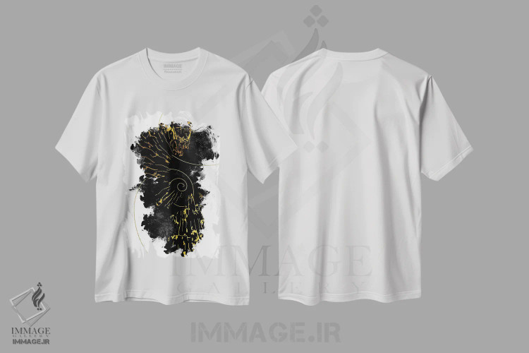 تیشرت سفید طرح دار – تیشرت انتزاعی ,نقاشی抽 انتزاعی شماره چهل وسه اثر ملانی ویولا immage.ir