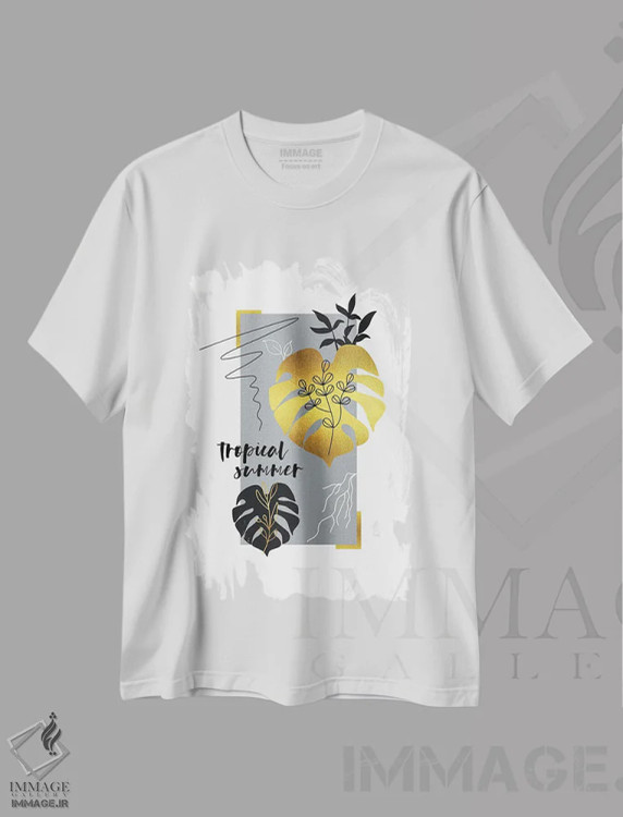 تیشرت سفید طرح دار – تیشرت هنری ,عشق به طبیعت اثر ملانی ویولا فروشگاه ایماژ