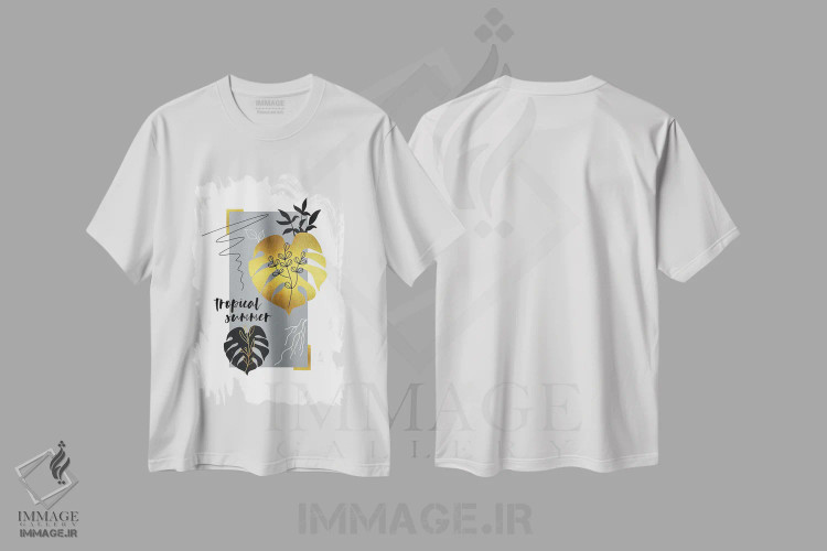 تیشرت سفید طرح دار – تیشرت هنری ,عشق به طبیعت اثر ملانی ویولا فروشگاه ایماژ