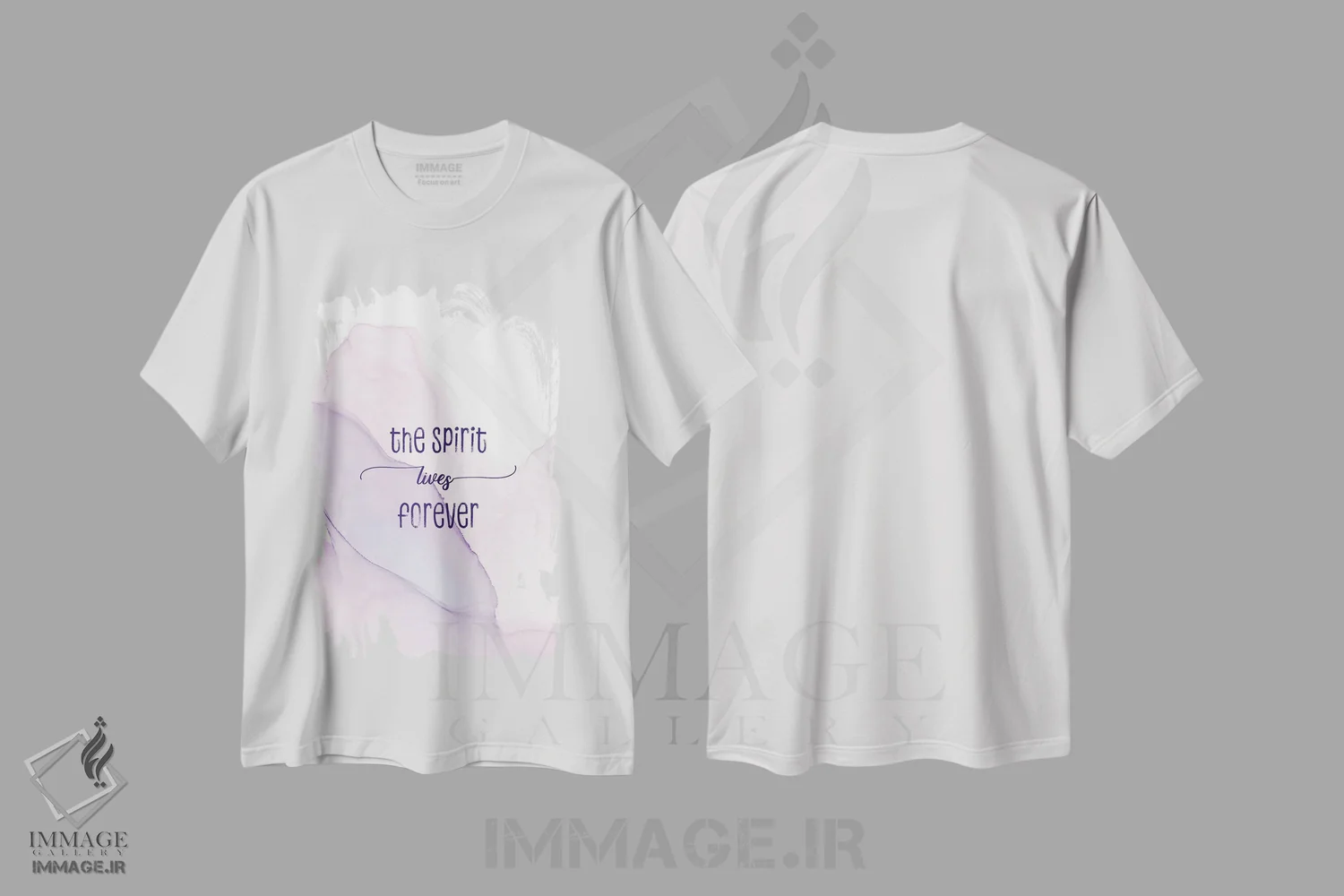 تیشرت سفید طرح دار – تیشرت معنوی ,روح برای همیشه زنده است | رنگ های شناور اثر ملانی ویولا فروشگاه ایماژ