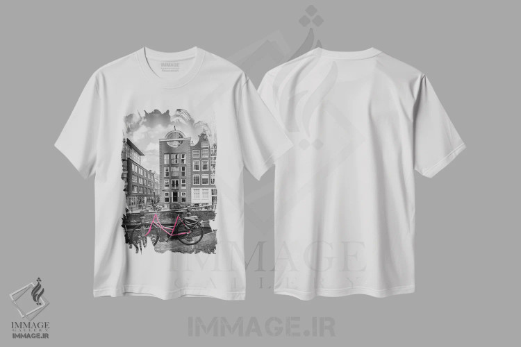 تیشرت سفید طرح دار – تیشرت شهری ,آمستردام بلوم گرخت | کلید رنگی اثر ملانی ویولا فروشگاه ایماژ