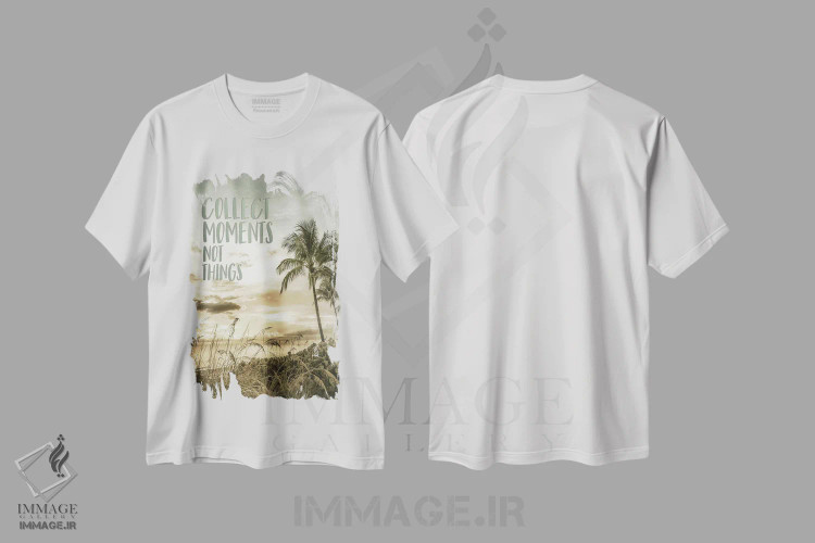 تیشرت سفید طرح دار – تیشرت طبیعت ,لحظه ها را جمع کن نه اشیاء را | غروب آفتاب اثر ملانی ویولا immage.ir