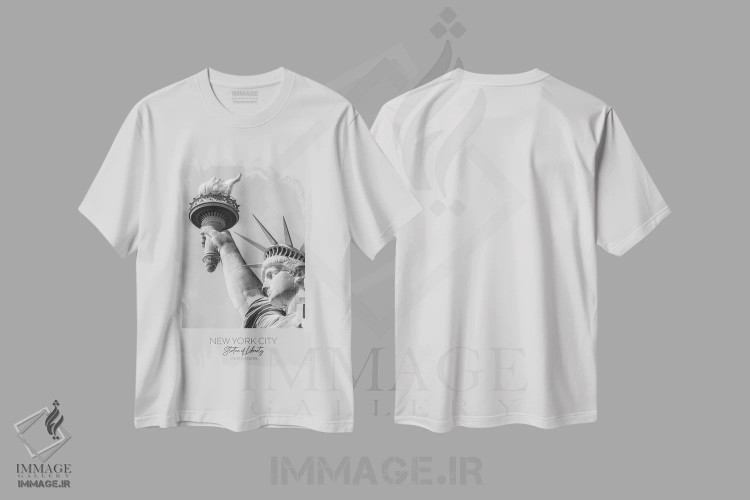 تیشرت سفید طرح دار – تیشرت هنری معماری ,در کانون توجه: جزئیات مجسمه آزادی نیویورک اثر ملانی ویولا immage.ir