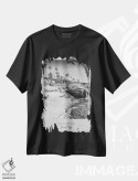 تیشرت مشکی طرح دار – تیشرت ساحلی ,در کانون توجه: صخره های غروب سن دیگو اثر ملانی ویولا فروشگاه ایماژ