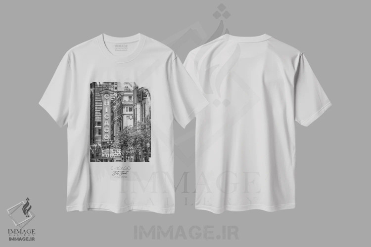 تیشرت سفید طرح دار – تیشرت شهری ,در کانون توجه: خیابان استیت شیکاگو اثر ملانی ویولا immage.ir