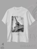 تیشرت سفید طرح دار – تیشرت پاریس ,در کانون توجه: برج ایفل پاریس اثر ملانی ویولا immage.ir