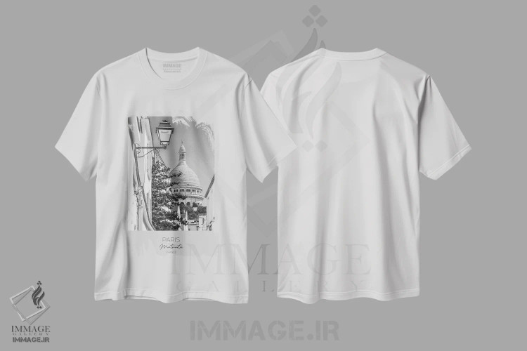 تیشرت سفید طرح دار – تیشرت شهری ,در کانون توجه: محله مونمارتر پاریس اثر ملانی ویولا immage.ir